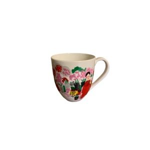 Kate Spade Muses “Flower Stand” White and Multicoloured Ceramic Mug